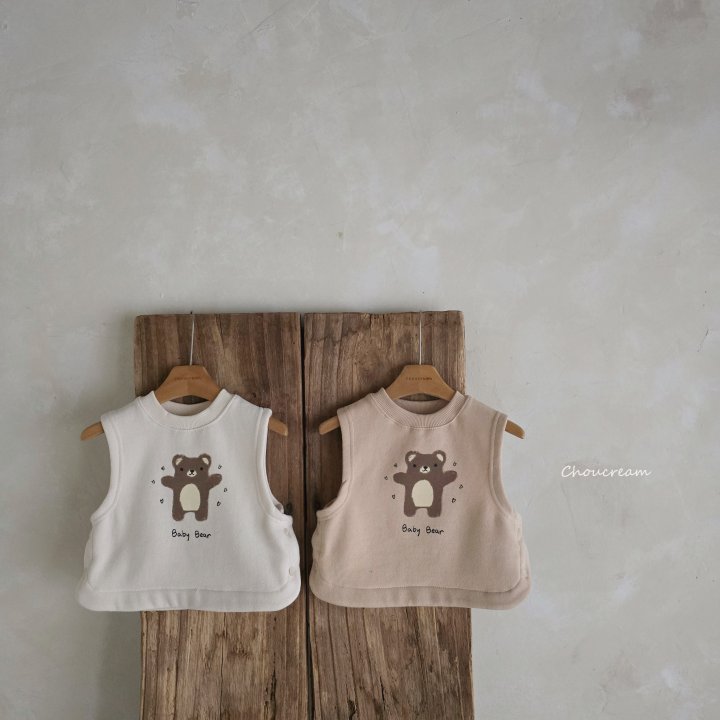 Choucream - Korean Baby Fashion - #babyoninstagram - Cutie Bear Vest - 8