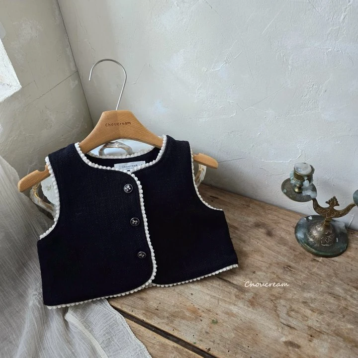 Choucream - Korean Baby Fashion - #babyootd - Bien Tweed Vest - 2