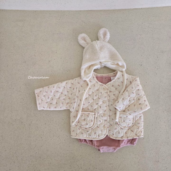 Choucream - Korean Baby Fashion - #babyootd - Flower Padding Jacket - 10