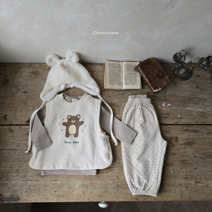 Choucream - Korean Baby Fashion - #babyoutfit - Cutie Bear Vest - 11