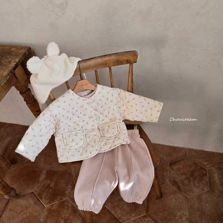 Choucream - Korean Baby Fashion - #babyoutfit - Flower Padding Jacket - 11