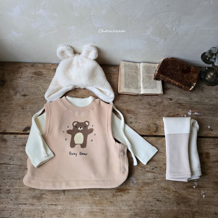 Choucream - Korean Baby Fashion - #babywear - Cutie Bear Vest - 12