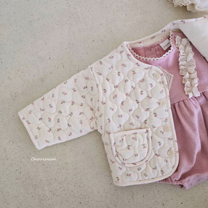 Choucream - Korean Baby Fashion - #smilingbaby - Flower Padding Jacket