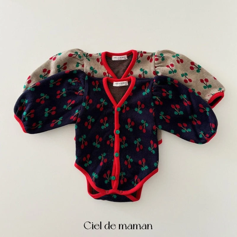 Ciel De Maman - Korean Baby Fashion - #babygirlfashion - Winter Flower Suit - 2