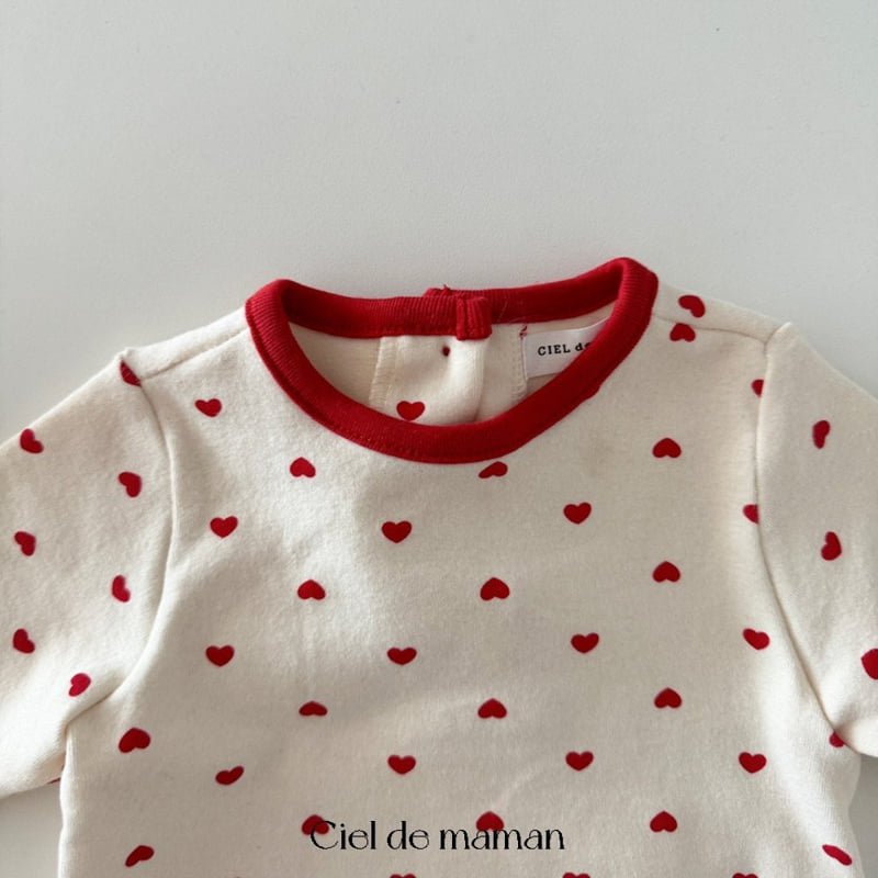 Ciel De Maman - Korean Baby Fashion - #babyoutfit - Little Heart Suit Set - 5