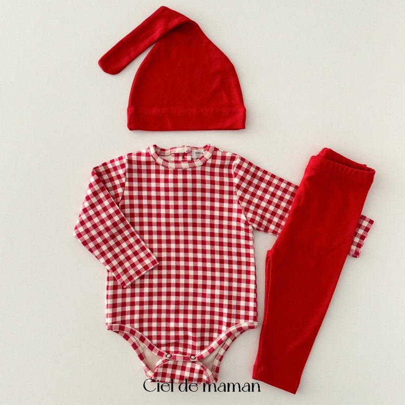 Ciel De Maman - Korean Baby Fashion - #babyootd - Check Check Suit Set - 4