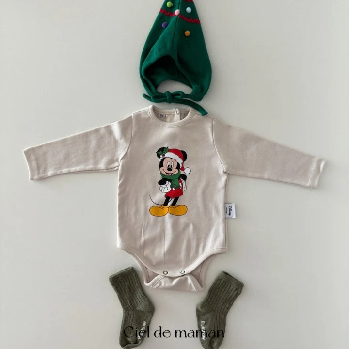 Ciel De Maman - Korean Baby Fashion - #babyoutfit - Santa Minky Suit Leggings Set - 3