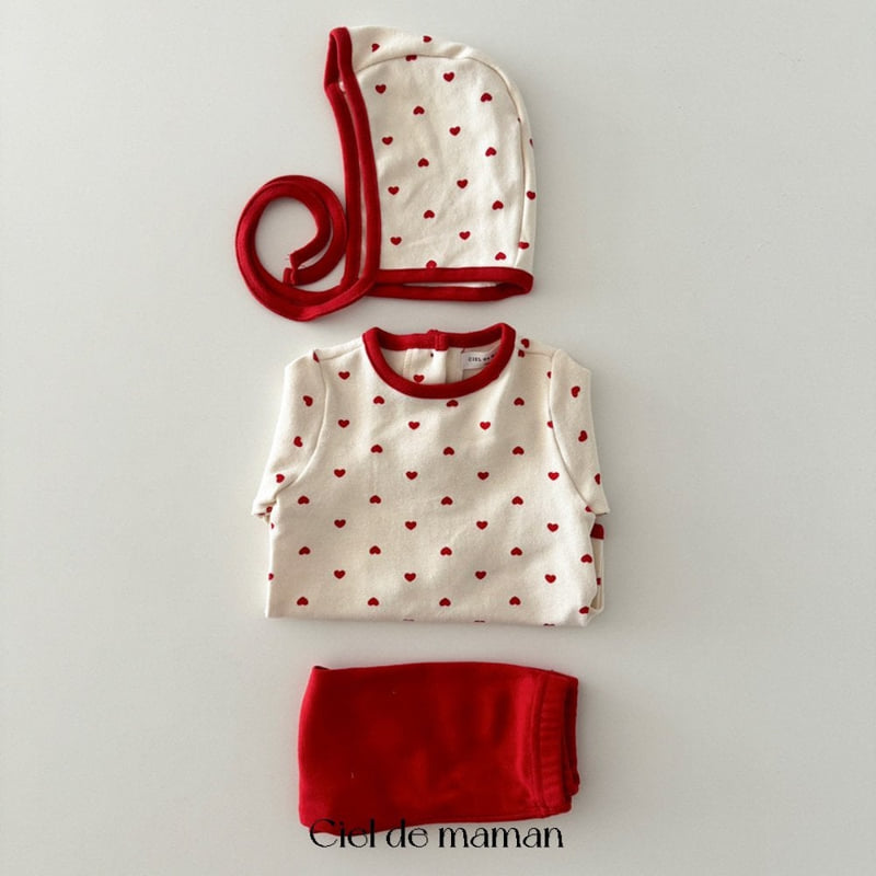 Ciel De Maman - Korean Baby Fashion - #babywear - Little Heart Suit Set - 7