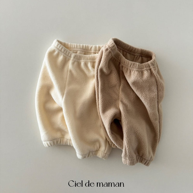 Ciel De Maman - Korean Baby Fashion - #onlinebabyshop - Fleece Cherry Top Bottom Set - 4