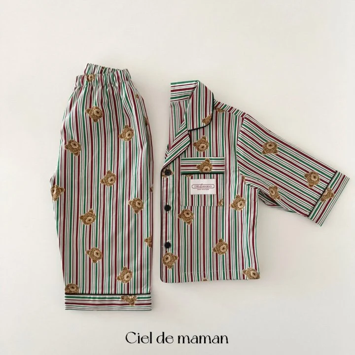 Ciel De Maman - Korean Children Fashion - #discoveringself - Kids Cutie Bear Pajamas - 7