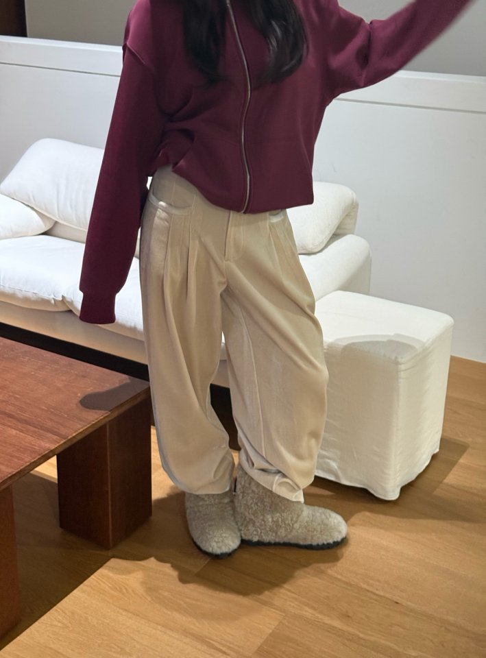 Dailyjud - Korean Women Fashion - #womensfashion - Velvet Wide Pants - 5