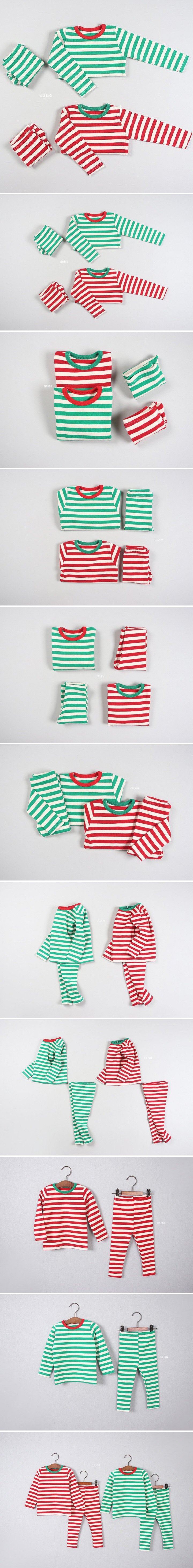 Dajoa - Korean Children Fashion - #discoveringself - Christmas Stripe Easywear