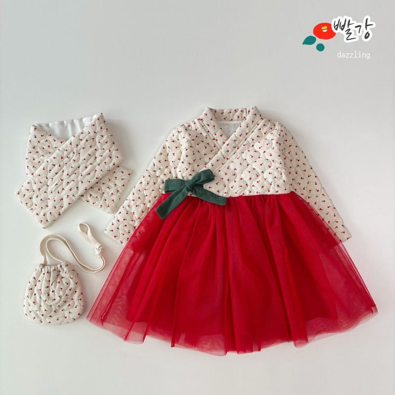 Dazzling - Korean Baby Fashion - #babyootd - Camellia Winter Hanbok Set