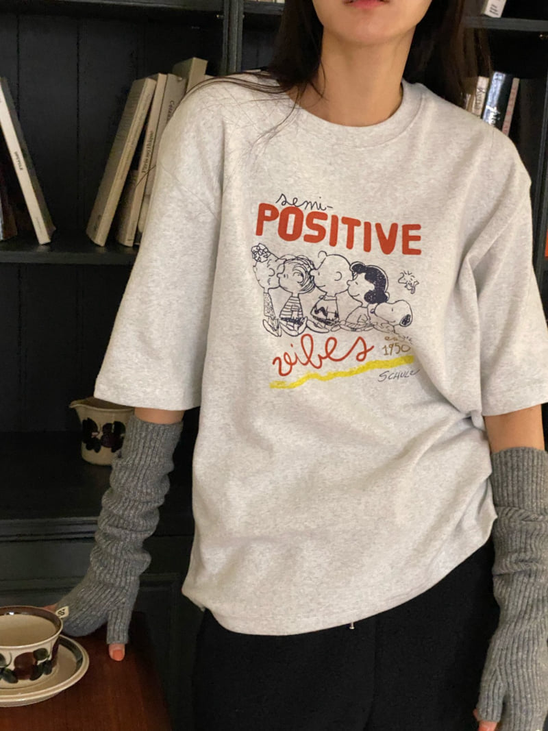 Diana - Korean Women Fashion - #romanticstyle - Positive Tee - 3