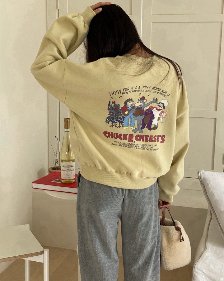 Diana - Korean Women Fashion - #womensfashion - Cheese Sweatshirts - 5