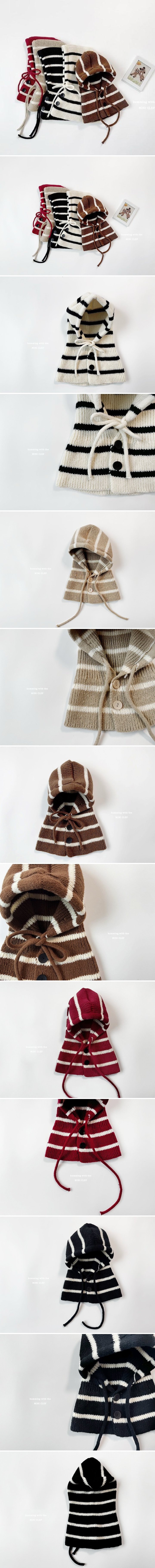 Dominico - Korean Children Fashion - #childofig - Stripe Balaclava