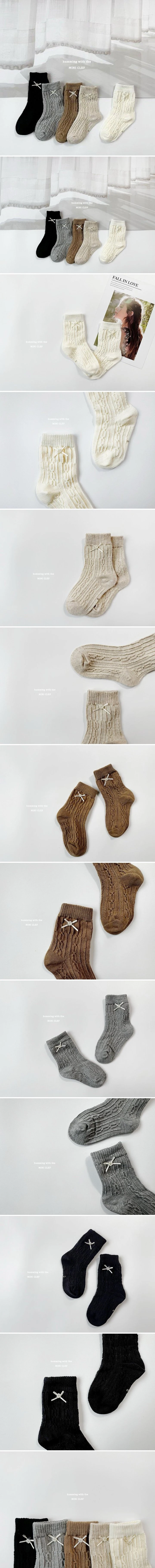 Dominico - Korean Children Fashion - #childrensboutique - Pearl Ribbon Socks