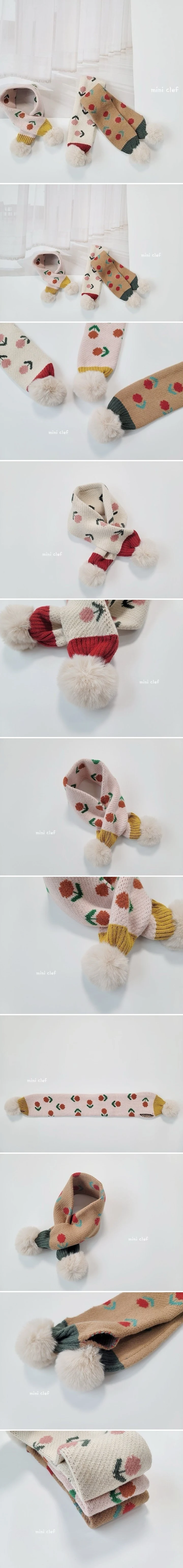 Dominico - Korean Children Fashion - #designkidswear - Flower Muffler