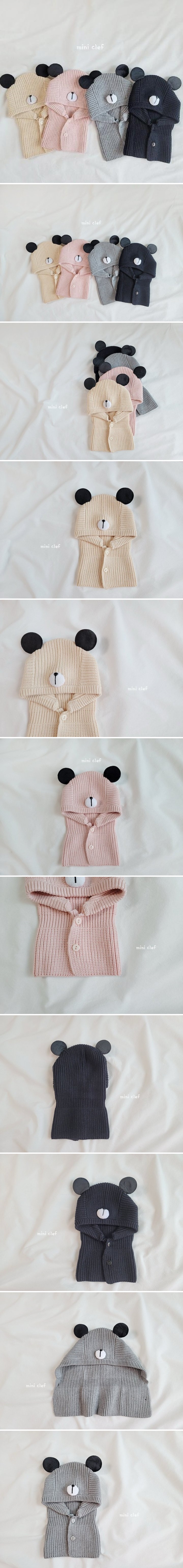 Dominico - Korean Children Fashion - #minifashionista - Bear Hood Muffler