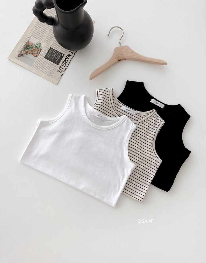 Dsaint - Korean Children Fashion - #Kfashion4kids - Stripe Sleeveless Layered Tee - 3