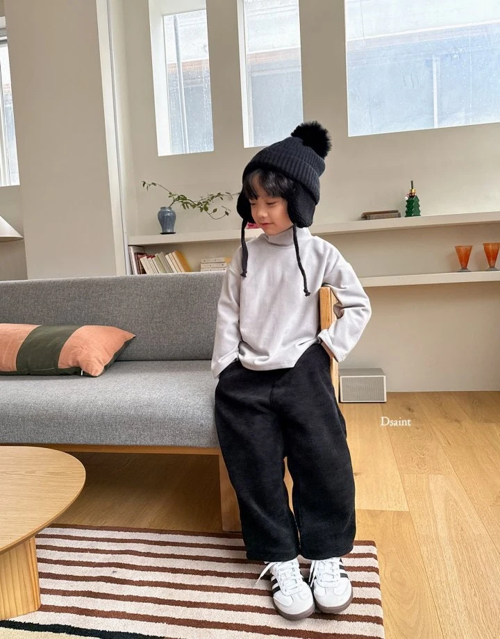 Dsaint - Korean Children Fashion - #Kfashion4kids - Peach Fleece Turtleneck Tee - 12