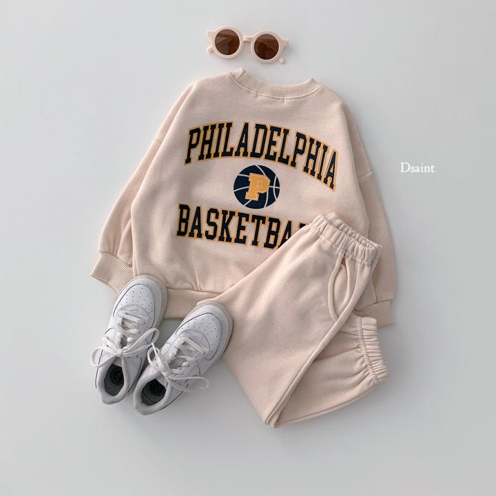 Dsaint - Korean Children Fashion - #Kfashion4kids - Philadelphia Fleece Jogger Set - 7