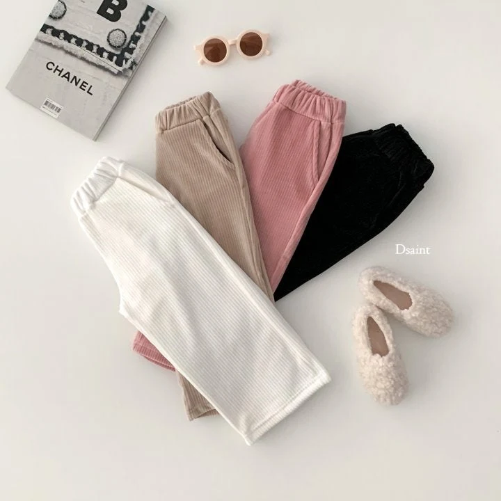 Dsaint - Korean Children Fashion - #Kfashion4kids - Corduroy Fleece Wide Pants - 6