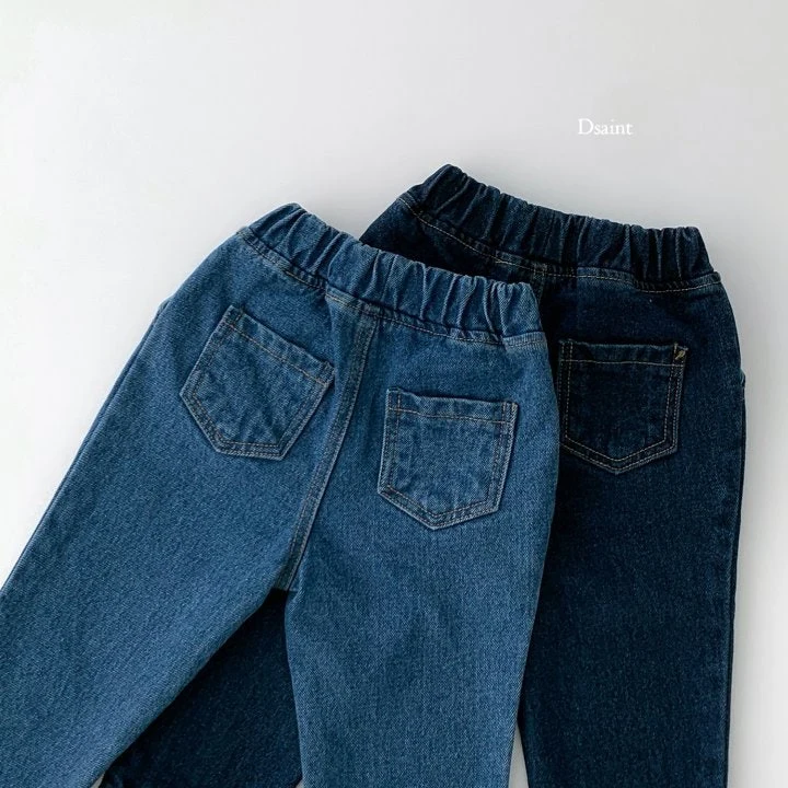 Dsaint - Korean Children Fashion - #Kfashion4kids - Fashion Fleece Denim Baggy Pants - 5