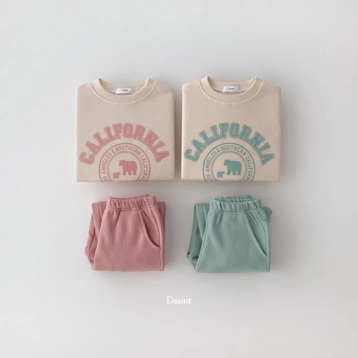 Dsaint - Korean Children Fashion - #childofig - California Bear Fleece Jogger Set