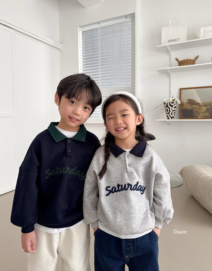 Dsaint - Korean Children Fashion - #childofig - Saturday Fleece Raglan Collar Sweatshirts - 8