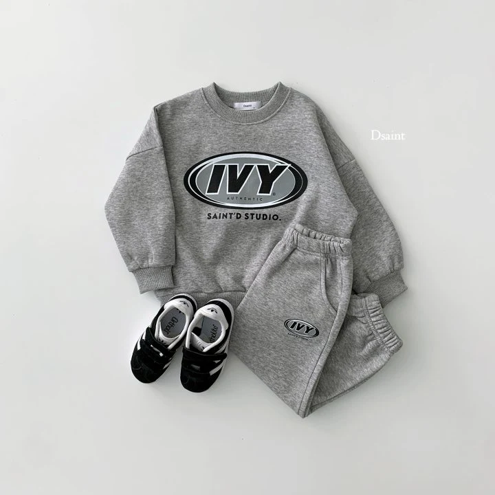 Dsaint - Korean Children Fashion - #designkidswear - Ivy Fleece Jogger Top Bottom Set - 6