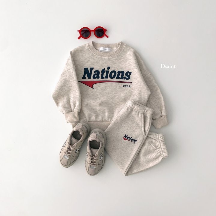 Dsaint - Korean Children Fashion - #discoveringself - Fleece Nations Jogger Set - 6