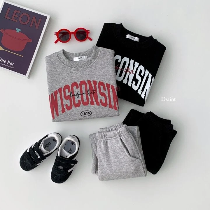 Dsaint - Korean Children Fashion - #discoveringself - Wisconsin Fleece Jogger Set - 5