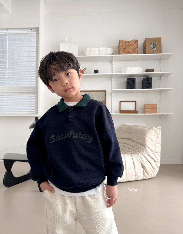 Dsaint - Korean Children Fashion - #discoveringself - Saturday Fleece Raglan Collar Sweatshirts - 12