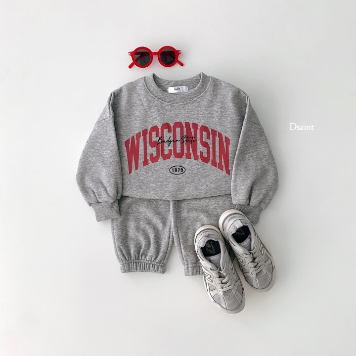 Dsaint - Korean Children Fashion - #fashionkids - Wisconsin Fleece Jogger Set - 6