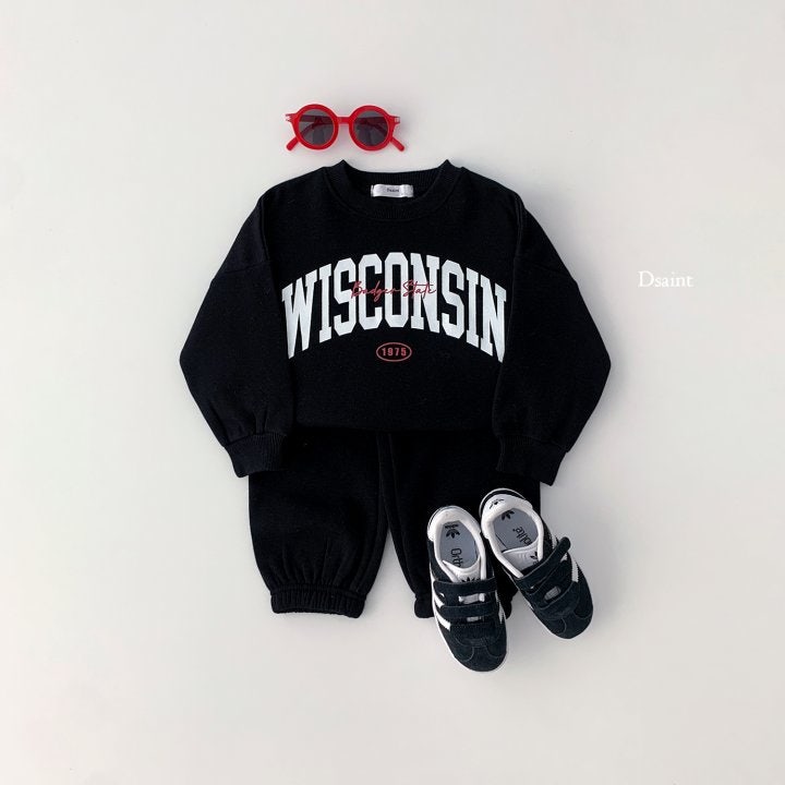 Dsaint - Korean Children Fashion - #kidsshorts - Wisconsin Fleece Jogger Set - 7