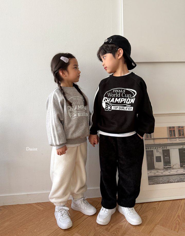 Dsaint - Korean Children Fashion - #kidsshorts - Champion 23 Fleece Two Stripes Sweatshirts - 10