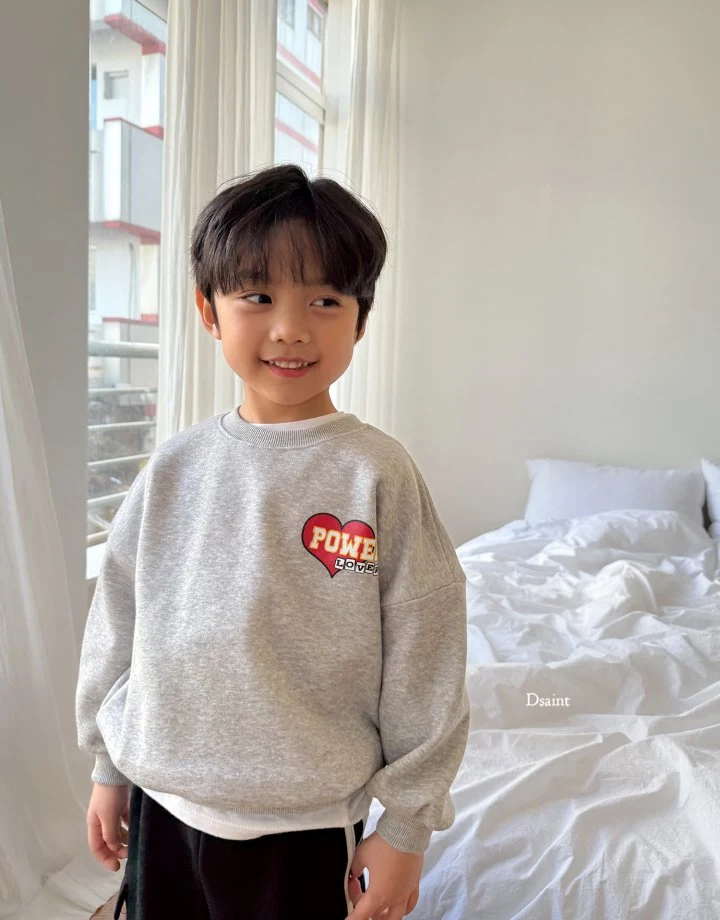 Dsaint - Korean Children Fashion - #kidsshorts - Power Love Fleece Sweatshirts - 12