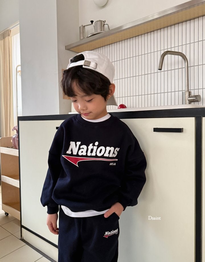 Dsaint - Korean Children Fashion - #kidzfashiontrend - Fleece Nations Jogger Set - 10