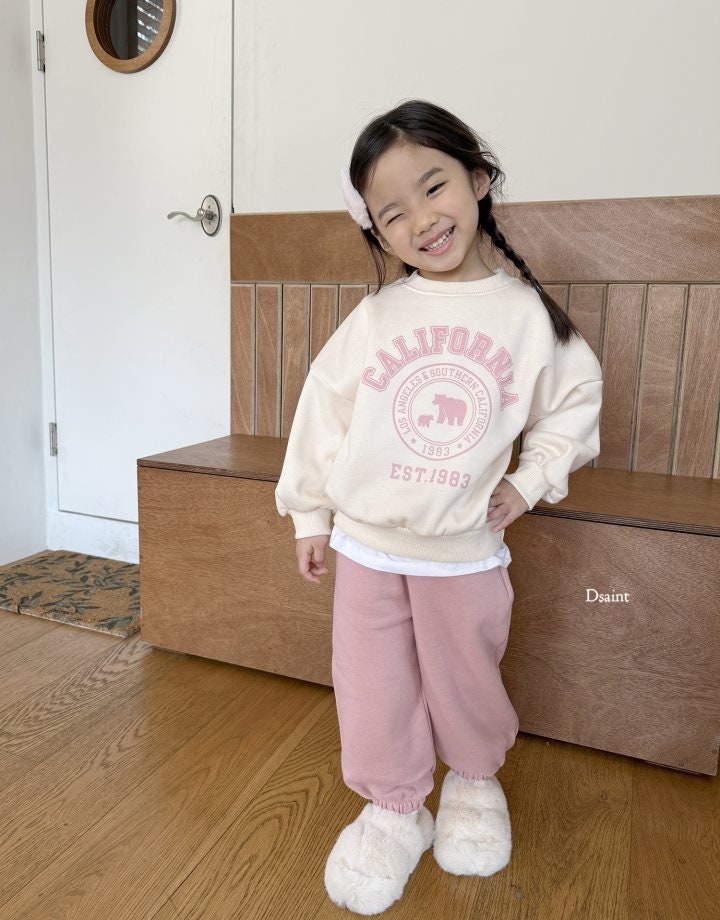 Dsaint - Korean Children Fashion - #littlefashionista - California Bear Fleece Jogger Set - 11