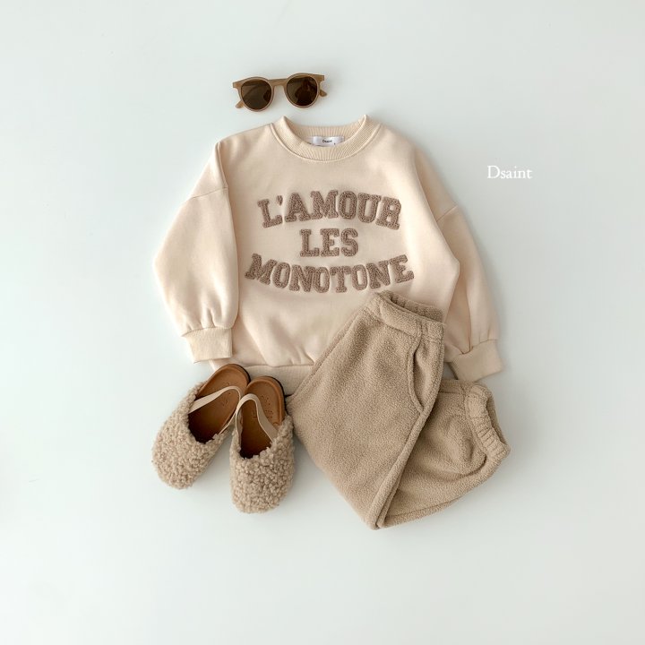 Dsaint - Korean Children Fashion - #littlefashionista - Monotone Fleece Sweatshirts - 7