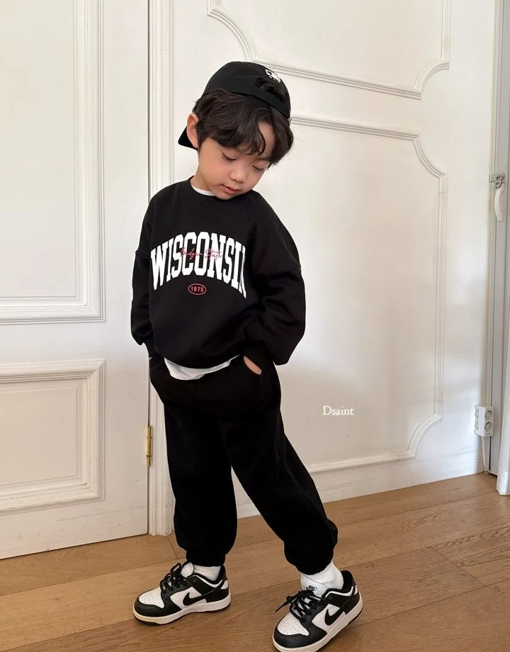 Dsaint - Korean Children Fashion - #magicofchildhood - Wisconsin Fleece Jogger Set - 12