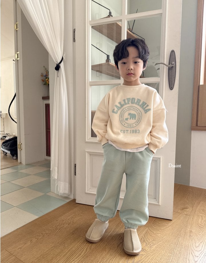 Dsaint - Korean Children Fashion - #magicofchildhood - California Bear Fleece Jogger Set - 12