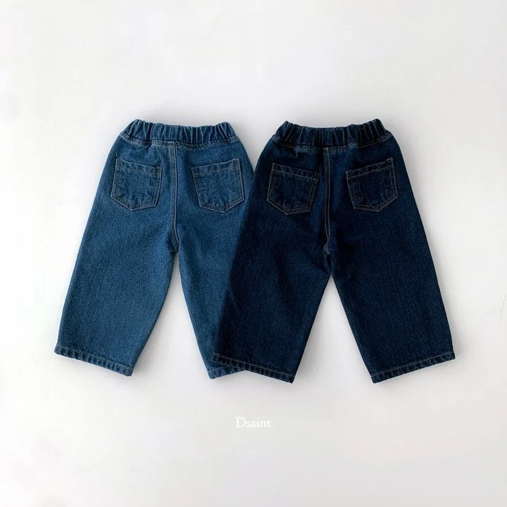 Dsaint - Korean Children Fashion - #magicofchildhood - Must Fleece Wide Denim Pants - 5