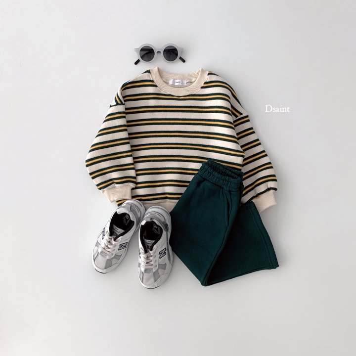 Dsaint - Korean Children Fashion - #magicofchildhood - I Like Stripe Fleece Sweatshirts - 7