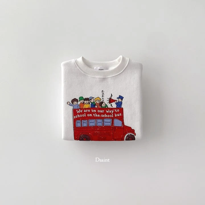 Dsaint - Korean Children Fashion - #magicofchildhood - School Bus Fleece Sweatshirts - 4