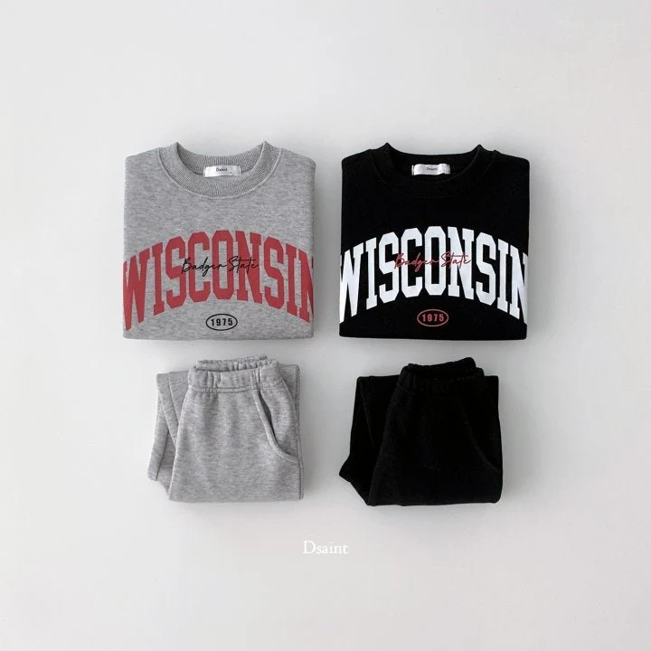 Dsaint - Korean Children Fashion - #stylishchildhood - Wisconsin Fleece Jogger Set