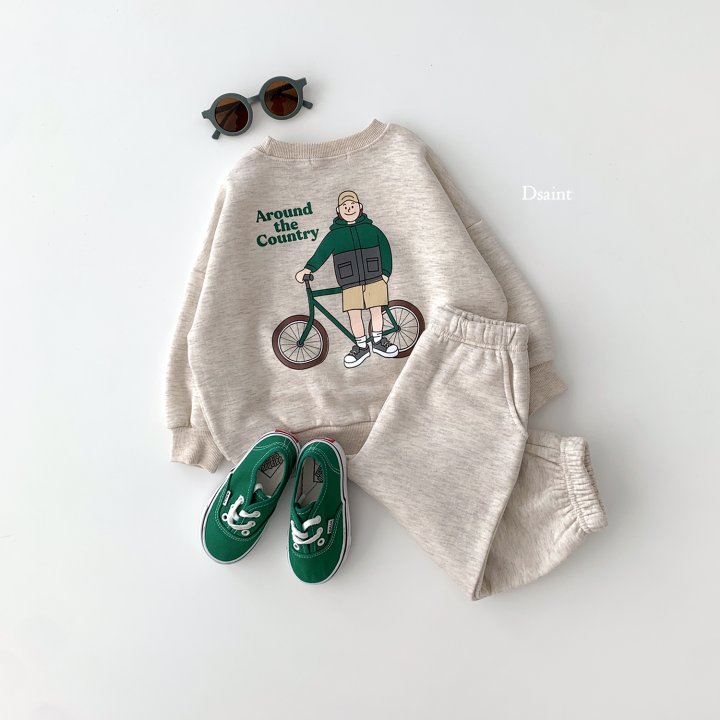 Dsaint - Korean Children Fashion - #stylishchildhood - Around Fleece Jogger Top Bottom Set - 7