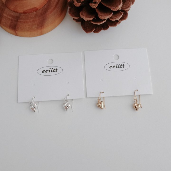 Eeiitt - Korean Women Fashion - #momslook - Mini Heart Earrings - 10