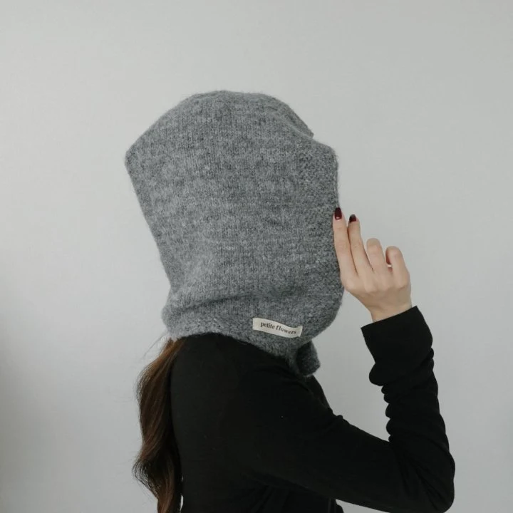 Eeiitt - Korean Women Fashion - #momslook - Petite Flower Button Balaclava - 9